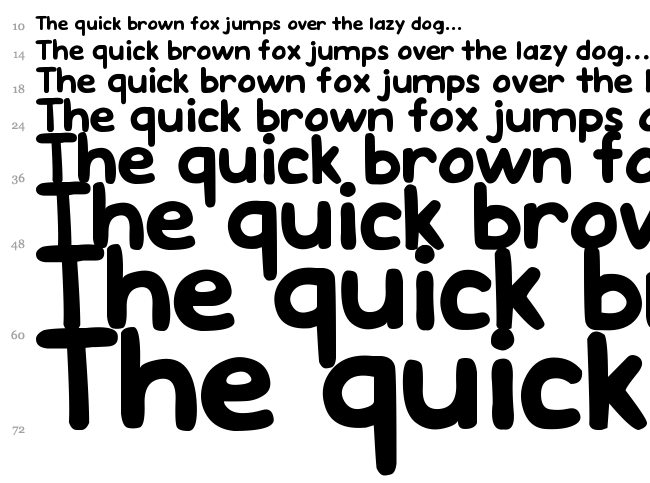 DJB Emphatic font waterfall